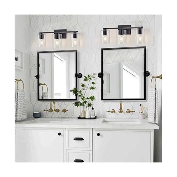 DRNANLIT Lámparas de tocador de baño negras aplique de_5