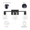 DRNANLIT Lámparas de tocador de baño negras aplique de_4