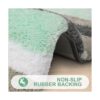 Buganda Alfombra de baño de microfibra a rayas extra_4