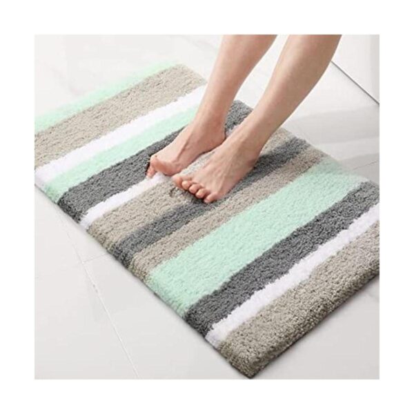 Buganda Alfombra de baño de microfibra a rayas extra_1