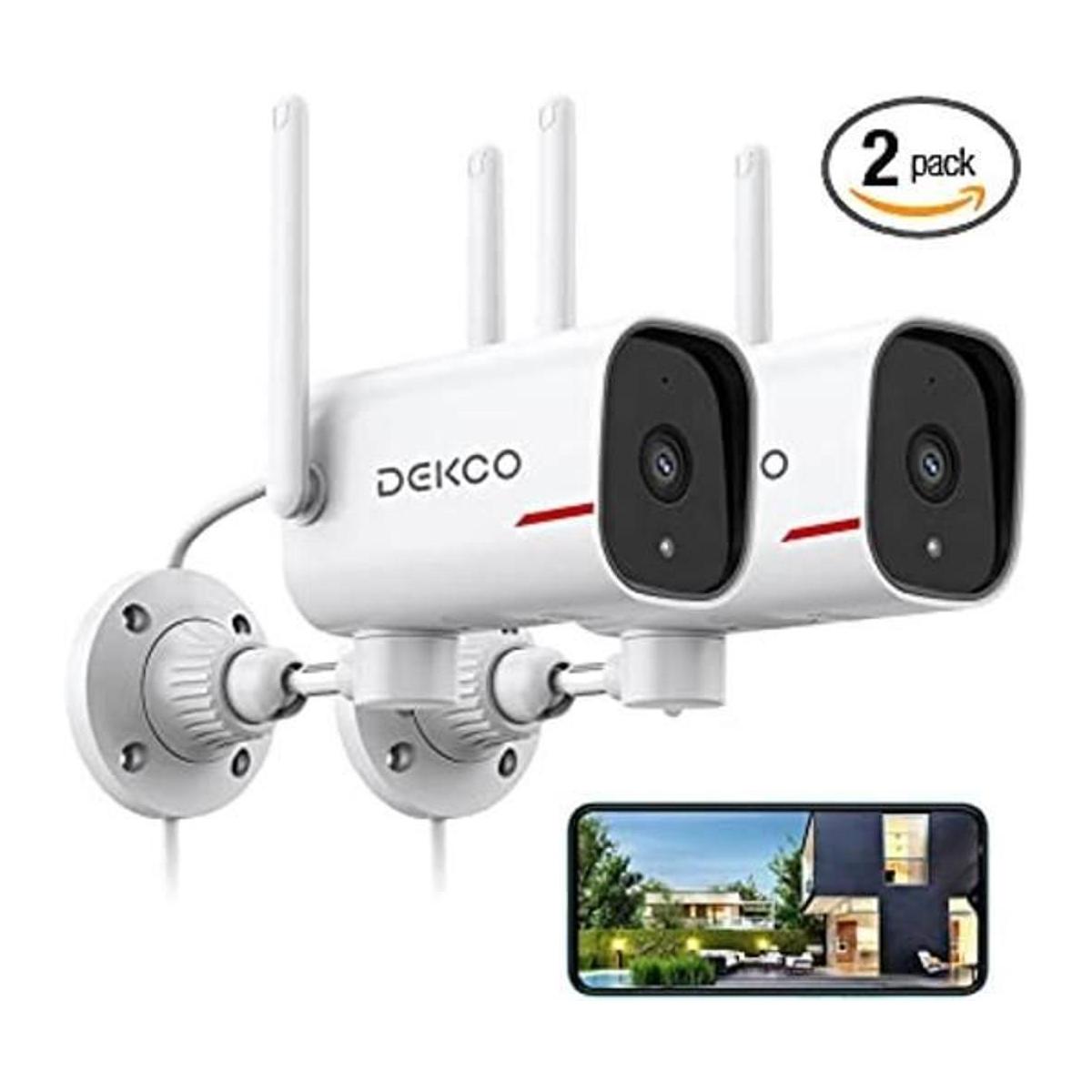 DEKCO Cámara de seguridad para exteriores Cámaras WiFi