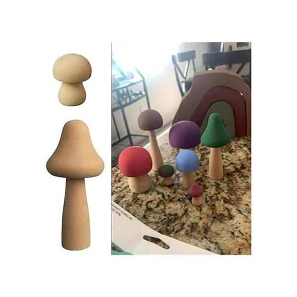 Juego de juguetes de madera sin terminar varios tamaños_2