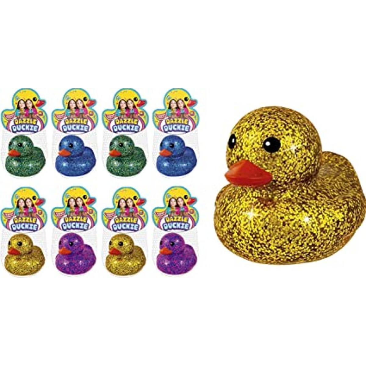 Patos de goma con purpurina de colores metálicos de 3
