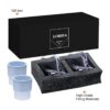 Juego de 4 vasos de whisky Rocks 2 vasos de bourbon de