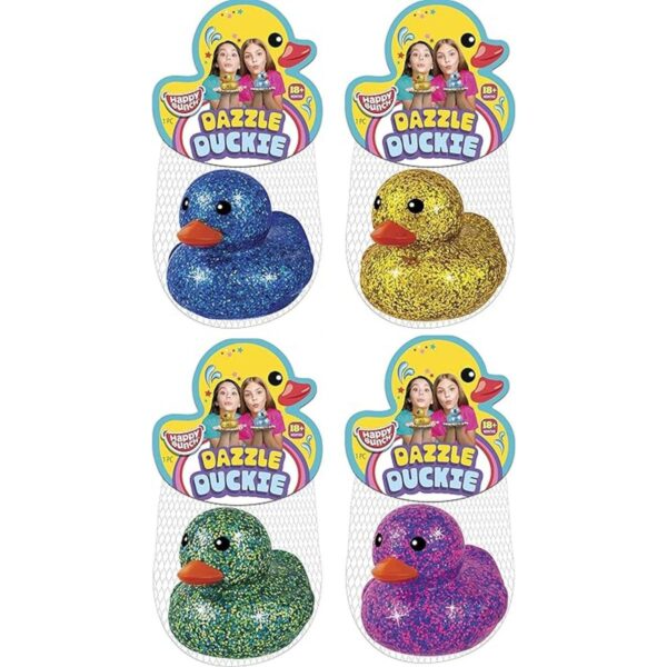 Patos de goma con purpurina de colores metálicos de 3_5