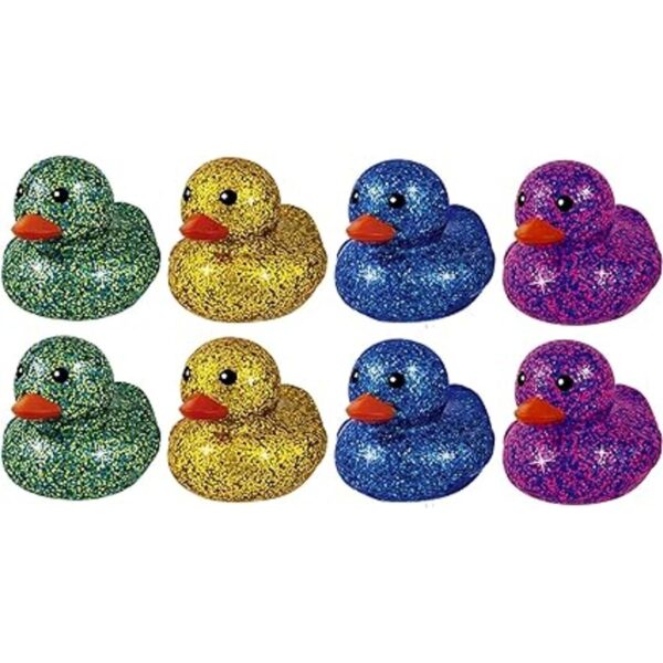 Patos de goma con purpurina de colores metálicos de 3_4