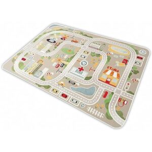 IKITOT Alfombra de juego para coches de juguete y tren_1