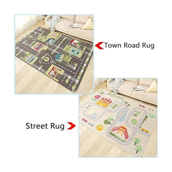 IKITOT Alfombra de juego para coches de juguete y tren_6
