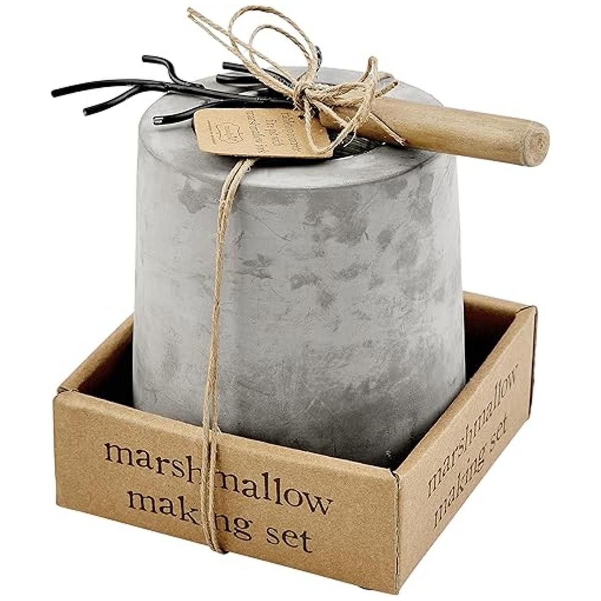 Mud Pie Juego de asado Mini Marshmallow Smore pozo de 4 x