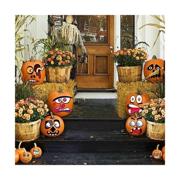 Kit de calcomanías decorativas de calabaza de Halloween