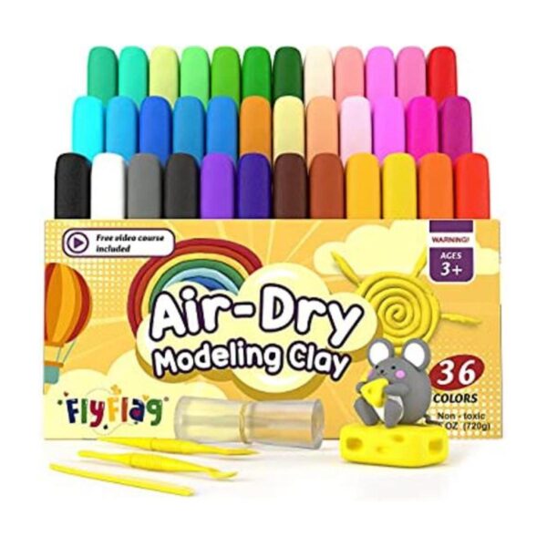 Arcilla seca al aire 36 colores suave y ultraligera_1