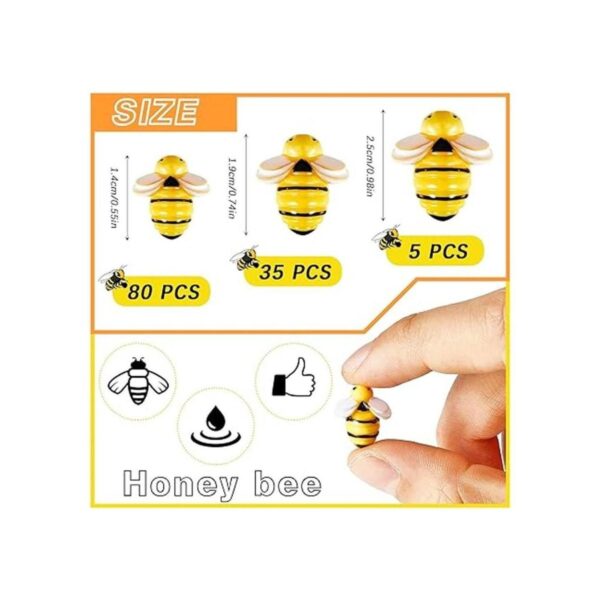 120 piezas de resina pequeña abejas decoración en forma de_2