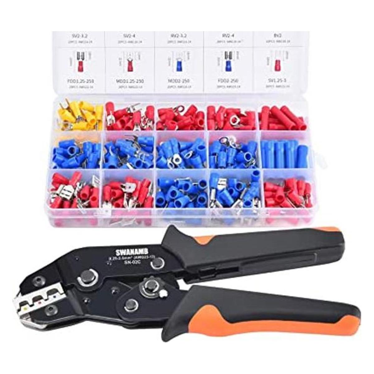 SWANAMB Kit de herramientas de crimpado de cables AWG 2313