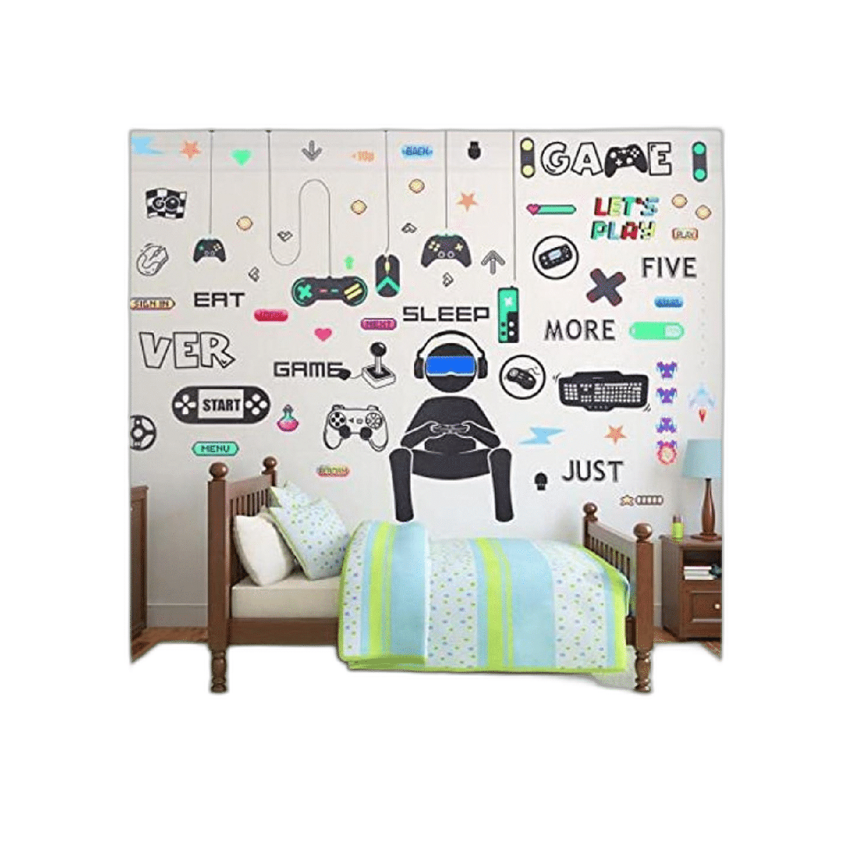 56 calcomanías de pared para jugadores juego de