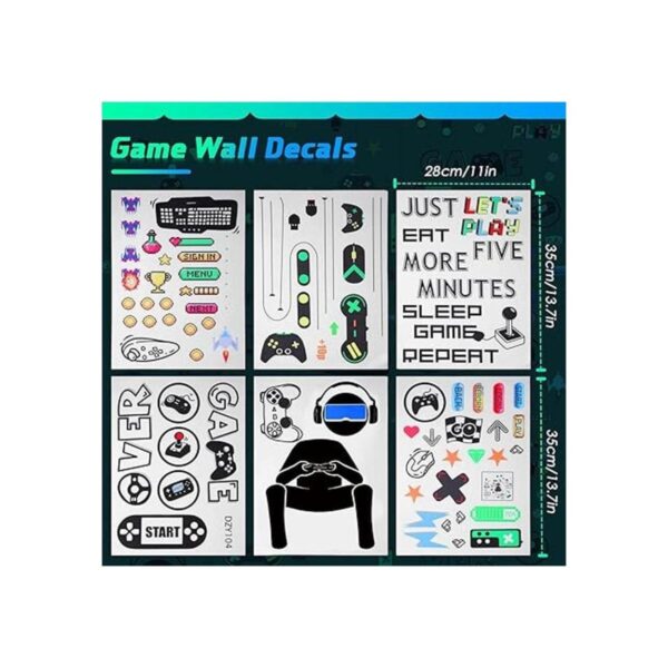 56 calcomanías de pared para jugadores juego de