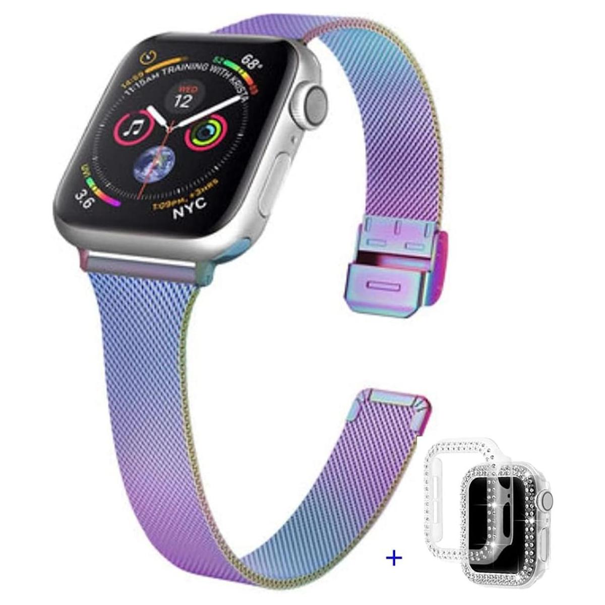 Bandas de malla de acero inoxidable compatibles para Apple