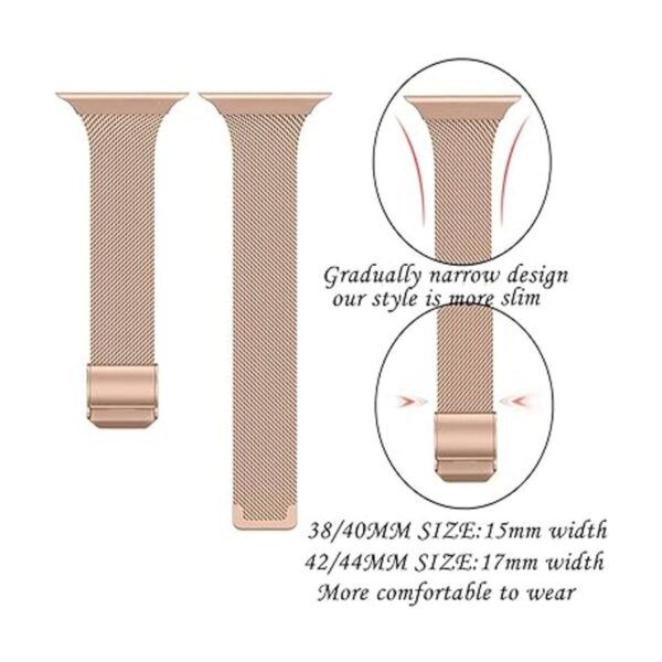 Bandas de malla de acero inoxidable compatibles para Apple_2
