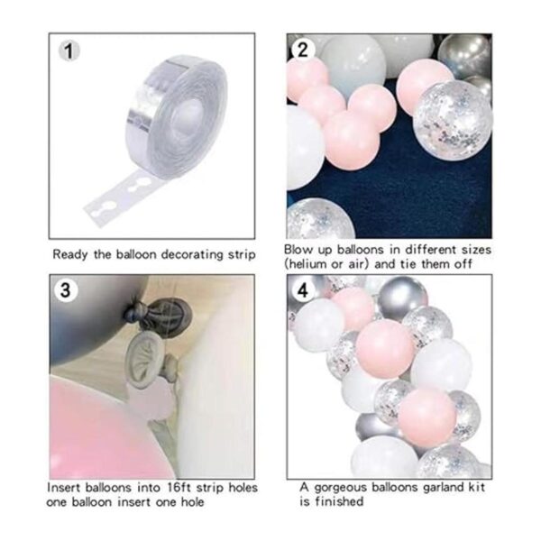 Kit de guirnalda de globos de color azul amarillo y