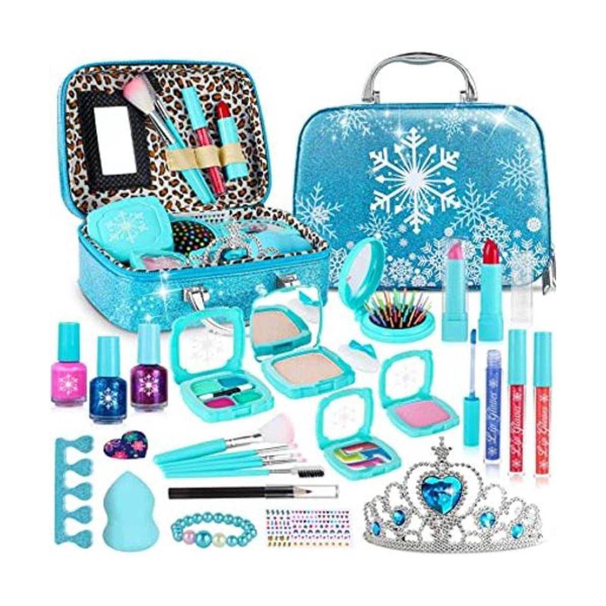 Kit de maquillaje real para niños pequeños con bolsa de