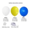 Kit de guirnalda de globos de color azul amarillo y