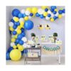 Kit de guirnalda de globos de color azul amarillo y