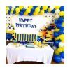 Kit de guirnalda de globos de color azul amarillo y