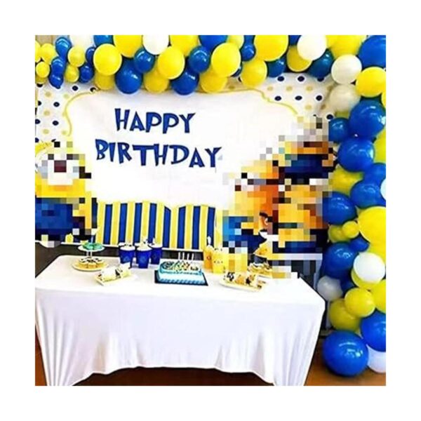 Kit de guirnalda de globos de color azul amarillo y
