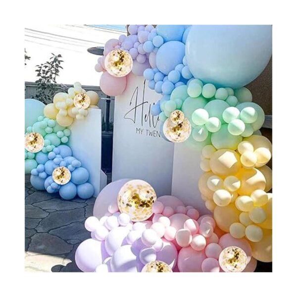 Vanjehou Kit de arco de guirnalda de globos pastel 117_3