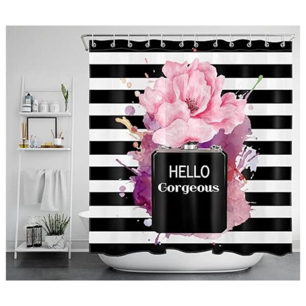 EOBTAIN Cortina de ducha de perfume Hello Gorgeous Makeup