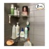 JiePai Estantería de acrílico para ducha con ganchos