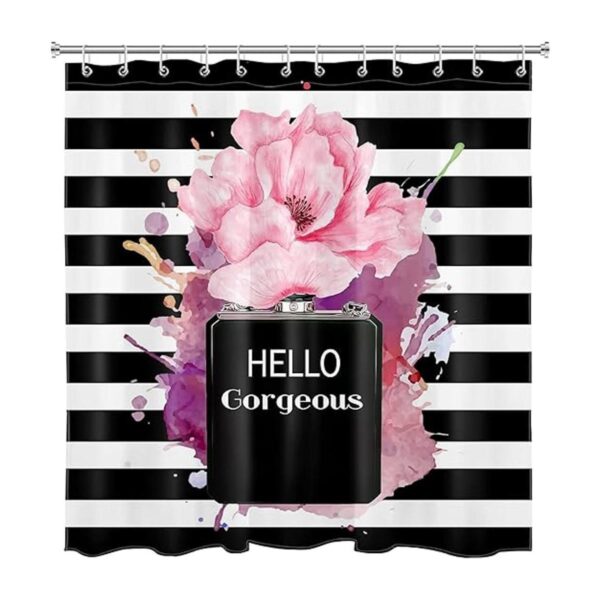 EOBTAIN Cortina de ducha de perfume Hello Gorgeous Makeup