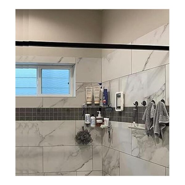 JiePai Estantería de acrílico para ducha con ganchos