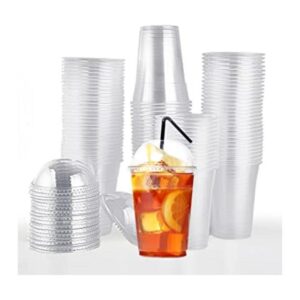 Paquete de 100 tazas de plástico transparente de 16 onzas