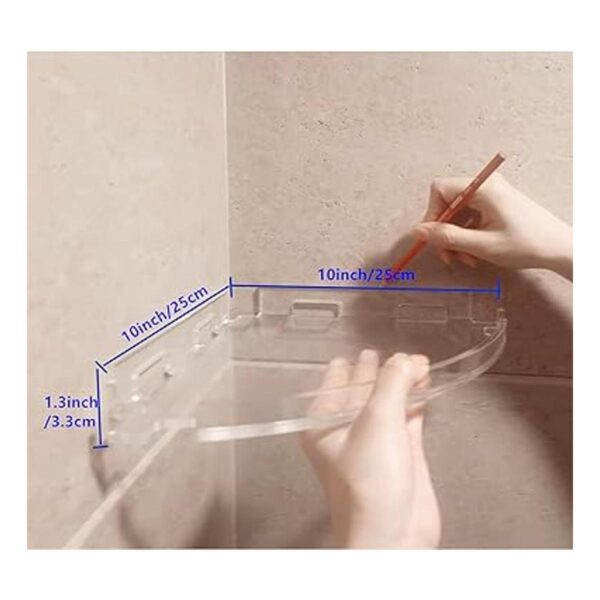 JiePai Estantería de acrílico para ducha con ganchos