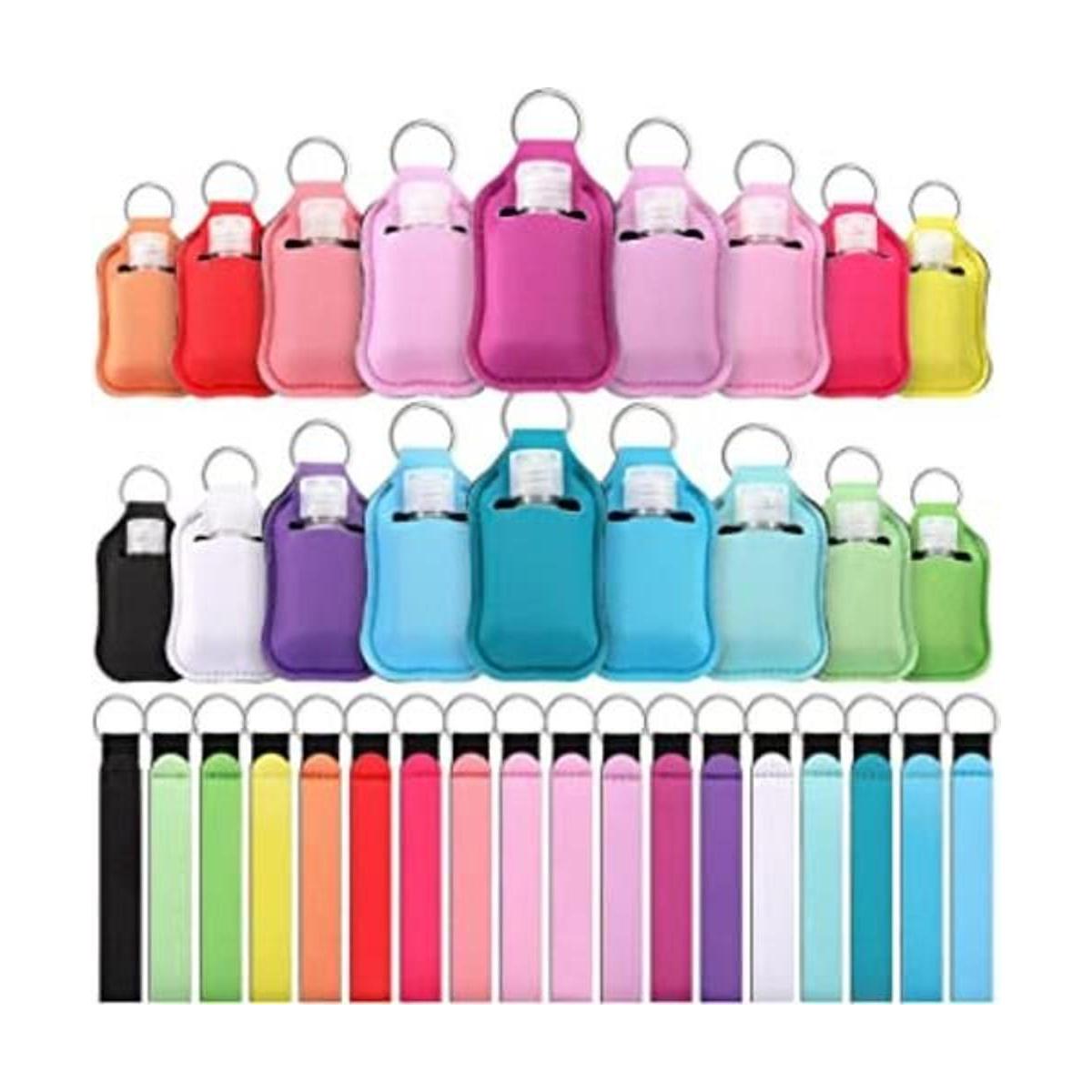 Juego de 54 botellas de viaje vacías con soporte para
