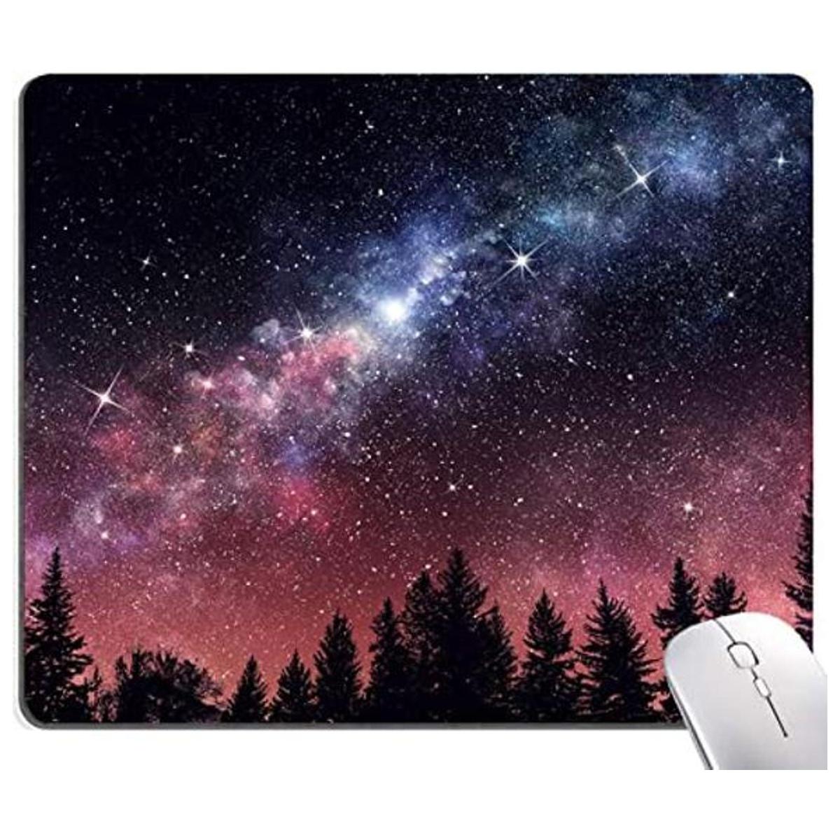 Hokafenle Alfombrilla cuadrada para mouse de galaxia