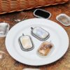 Hicarer El juego de bandejas con colgante de diamantes de