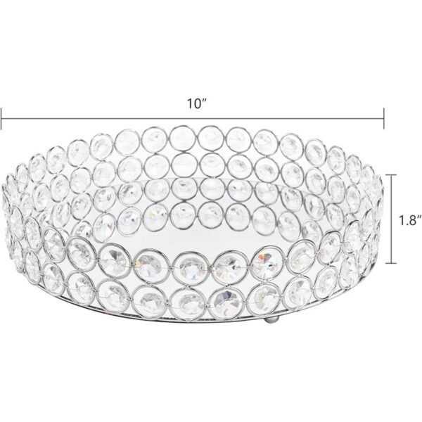 Hedume Bandeja de tocador de cristal espejado bandeja de