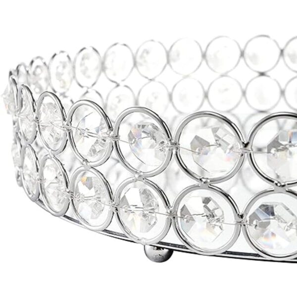 Hedume Bandeja de tocador de cristal espejado bandeja de