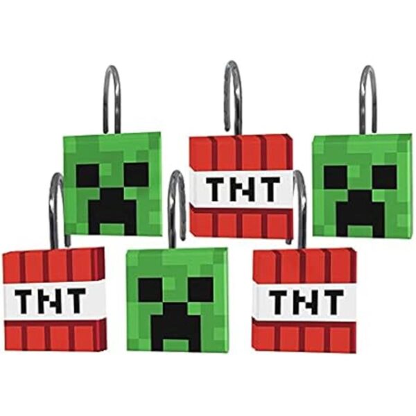 Minecraft Creeper TNT Juego de baño de 14 piezas incluye