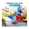 Blue Jay Bird Arte de metal para patio pájaro azul_6