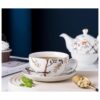 Jusalpha Bird Series Juego de taza de té y platillo