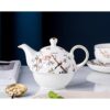Jusalpha Bird Series Juego de taza de té y platillo