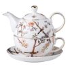 Jusalpha Bird Series Juego de taza de té y platillo