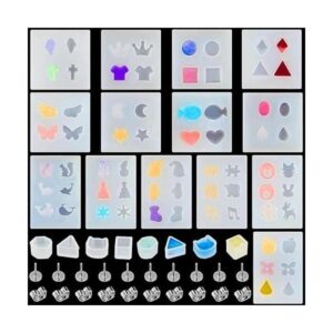 22 piezas de aretes de resina moldes de silicona para_1