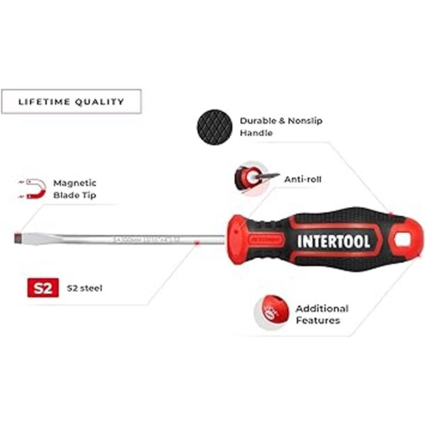 INTERTOOL Juego de destornilladores magnéticos de 8
