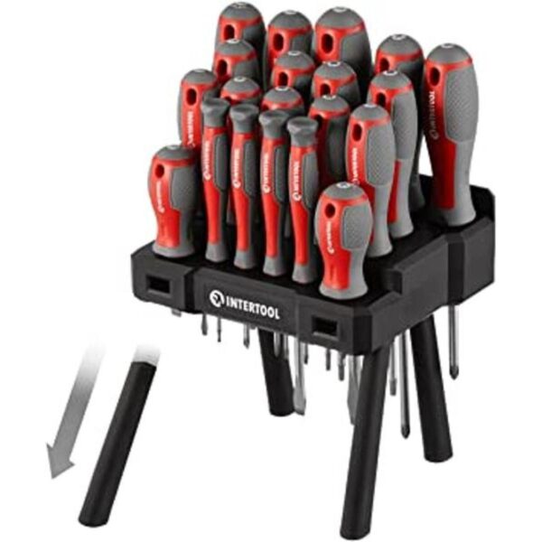 INTERTOOL Juego de destornilladores magnéticos de 20