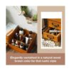 Organizador de maquillaje de madera decoración de granja_5