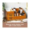Organizador de maquillaje de madera decoración de granja_3