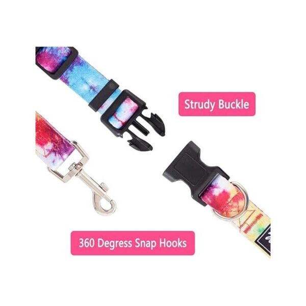 Collar de perro con teñido anudado para mascotas_5